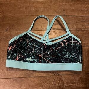 Champion Black and Blue Strappy Sports Bra